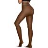Vertvie Collant Termici Donna Invernali Elasticizzati Collant Donna Effetto Trasparente Foderati in Pile Traslucidi Vita Alta Comodi Collant Felpati Leggings(1 pezzo Caffè,S/M,220g)