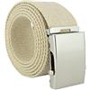 UPGRADE 3STYLE Cintura con fibbia scorrevole tipo militare (BEIGE CLASSIC 4 CM)