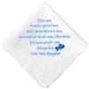 HOULIFE Fazzoletto da sposa in pizzo bianco ricamato fazzoletti in morbido cotone qualcosa blu fazzoletto per regalo di nozze