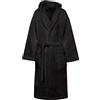 Corredocasa Accappatoio Unisex Uomo-Donna Con Cappuccio e Tasche in Morbida Spugna 100% Cotone Disponibile in Vari Colori Tinta Unita dalla Taglia S alla XXXL (IT, Testo, XXL, Regular, Regular, Nero)