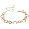 LumiSyne Moda Cintura a Catena Per Donna Catena Della Vita Oro Argento Lucido Anello In Metallo Fibbia Regolabile Catena Per Il Corpo Cintura Abito Per Festa Nozze Quotidiano(Oro)