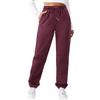 Zeagoo Pantaloni Tuta Donna con Vita Alta Sportivi e Tasche Autunno Inverno | Jogging Donna Tinta Unita, Pantaloni Vita Alta con Laccio Larghi, Pantaloni Caldi per l'Inverno, S-XXL