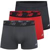New Balance Men's 3 Boxer Brief No Fly, with Pouch, 3-Pack