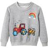 Dinopjs Maglione da ragazzo, felpa calda da ragazzo, classico cartone animato, trattore, dinosauro, drago volante, cavaliere, arcobaleno, orso polare, magliette sportive in cotone per bambini 2-9 anni