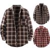 Generic Country Classics Camicie da Uomo Camicie da Boscaiolo da Uomo Vestibilità Regolare Camicia Tartan Vestibilità Ampia Camicia a Quadri Lavoro Esterno Maniche Lunghe Moda Giacche Universitarie con Tasca