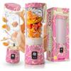 BlendyGo Frullatore portatile mini frullatore elettrico BlendyGo 3 usb ricaricabile tritatutto elettrico frullo piccolo blender smoothie maker trita ghiaccio e frutta congelata (Flower Pink)