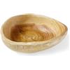 Hengrongshen Ciotola per Frutta Fatta a Mano, In Legno Naturale, Decorazione Irregolare, Rustica, Per Frutta, Snack O Decorazione da Tavolo, Ideale per Cucina E Soggiorno (20-24 cm)