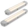 Lemag srl Lemag Plafoniera Stagna LED IP65 126cm con 2 Tubi T8 4000K Inclusi, 1 Pezzo — Lampada Soffitto Impermeabile per Garage, Cantina, Taverna — Monti e Accendi