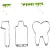ABOOFAN 3pezzi Stampini Per Biscotti Acciaio Inossidabile Forma Spazzolino Dentifricio e Dente Per Decorazioni Festive e Creazioni Da Te Cucina