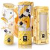 BlendyGo Frullatore portatile mini frullatore elettrico BlendyGo 3 usb ricaricabile tritatutto elettrico frullo piccolo blender smoothie maker trita ghiaccio e frutta congelata (Flower Yellow)