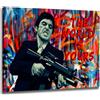 ARTEDinoi Quadro moderno stampa su tela Scar Face Gangster arte Pop Art Film Mafia canvas Dimensione 90x60x2cm