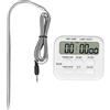 Glomora Termometro Digitale Per Carne, Forno Wireless da Cucina BBQ Grill Timer con Sonda in Acciaio Inossidabile