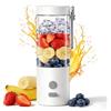Calenxy Mixer portatile per frullati da asporto, 450 ml, mini frullatore con 6 lame in acciaio inox, ricarica di tipo C, con coperchio, per viaggi, fitness, cocktail, bevande e frullati