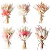 FENGQQKJ 6 mazzi di fiori secchi mini fiori secchi reali per artigianato boho bouquet di fiori secchi rosa piccolo bouquet fatto a mano secchi fai da te fiori secchi decorazione floreale per cornici