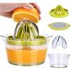 DDUP Spremiagrumi manuale, multifunzione, per arancio, lime, lime, con misurino integrato e grattugia, 350 ml, verde