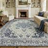 INOVADAY Vintage Tappeto 200x300 cm Boho Antiscivolo Blu Marino | Tappeto Salotto, Tappeto Camera da letto, Sala da pranzo, Cucina, Lavabile in Lavatrice, Morbida, OEKO, Slavata, Stampato