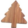 Generic Tagliere natalizio in legno, tagliere per salumi da cucina, albero di Natale, vassoio da portata con manico, decorazione natalizia per formaggio, 38 x 24 x 1,3 cm