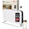 Mill Termoconvettore Elettrico Smart Portatile 1200W con Wi-Fi e App, Radiatore Elettrico a Basso Consumo per 14-18 m², Temperatura Superficiale Ridotta, Silenzioso, Bianco, Design Norvegese