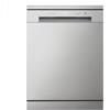 LG DF141FV Lavastoviglie Libera Installazione, Serie 1, Lavastoviglie 14 coperti, Classe D, Sistema QuadWash a 4 Bracci Irroratori, Programma Turbo, EasyRack Plus, Smart Diagnosis, Grigia