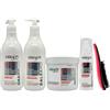 FEI FAN SET REPAIR PLEX Ristrutturante, Per Capelli Danneggiati, Disidratati e Trattati: Shampoo 500ml + Balsamo 500ml + Maschera 500ml + Maschera Spray 150ml + Spazzola Per Capelli
