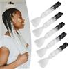 Dcbaboo Extension Capelli per Treccine Africane Nero/Bianca, Extension Treccine Africane 5PCS 500g 60cm Treccia Capelli Finti Sintetici Afro Trecce Ombre Jumbo Braiding Hair Extension per Treccine