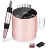 PERMUST 35000RPM Fresa per Unghie, Fresa Elettrica per Unghie, Frese per Unghie con Pedale e 6 Fresa, Lima per Unghie Elettrica, Manicure Elettrico, Fresa per Unghie Gel