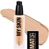 bellaoggi MY SKIN MAT 12H Fondotinta Mat COOL NUDE - Fondotinta Liquido Opacizzante No Transfer - Fondotinta Coprente Pelle Mista e Grassa - Lunga Tenuta 12H - SPF 15 - Made in Italy