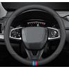 BllXESD Coprivolante per auto compatibile con Toyota RAV4 2025 2024 (anni 2001-2023), in pelle traspirante di alta qualità, design antiscivolo, stile C