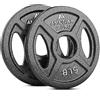 Amonax Set di dischi pesi, dischi palestra da 2,5kg, 5kg, 10kg per barre olimpiche da 50mm, pesi per bilanciere per sollevamento e hip thrust, pesi ghisa per la tua palestra domestica