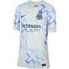 NIKE Maglia da calcio Inter Milano 2025/26 Stadium Away Replica con tecnologia Nike Dri-Fit per bambini più grandi, Ghost Aqua/Bianco/Blue Void, HJ5288-497, XS