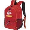 travelite NFL Zaino Kansas City Chiefs, zaino sportivo in nylon resistente con scomparto laptop imbottito 13 pollici, aggancio al trolley e schienale imbottito