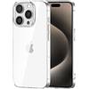 NEW'C Cover per iPhone 15 Pro Max, Trasparente TPU Morbido Antiurto Sottile | 6,7 Pollici, Silicone Gel, Antiurto, Antigraffio, Sottile