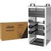Tecmojo 10 Pollici 12U Mini Rack da Tavolo, Profondità 260mm, Armadio di Rete con Alloggiamento per SBC, Scheda Adattatore da Micro-HDMI a HDMI e Pannello di Copertura, Bianco