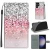 KENHONER Custodia per Samsung Galaxy S24 Ultra, rosa | Portafoglio Pelle PU, Magnetica, Resistente Agli Urti, Scomparto Carte Credito, Pieghevole, Flip Libro, Motivo