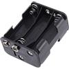Ricardonty Doppio Lato Caricato A Molla 6 x 1.5 V AA Portabatterie Box Nero