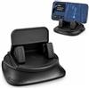 QLK Supporto per telefono auto girevole a 360° | supporto per telefono da cruscotto con blocco automatico con base ad alto assorbimento