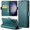 Phernykas Custodia a Libro Portafoglio per Samsung Galaxy S23 Ultra, RFID | 3 Slot - Per Pendolarismo, Flip Cover Doppia Fibbia Magnetica, Pelle PU Anti-Macchia, Supporto, Lavoro, Telefono Libretto