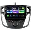 MISONDA MSD 6G+128G - 9 Pollice Autoradio Per Ford Focus (2012-2017) | Android 15 GPS Navi Radio | Carplay Android Auto Volant DSP DAB Bluetooth 5.0 Dual Band WiFi | Telecamera MIC | Octa-Core 2 Din