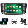 LSLYA Autoradio per Fiat Punto con schermo touchscreen da 10,1 pollici, Bluetooth, formato 1-DIN, CarPlay e Android Auto, RDS, radio FM, MirrorLink, USB e telecomando
