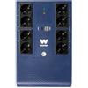 Woxter Multibase UPS 800VA/480W - Sistema di Alimentazione Ininterrotta, 8 Prese Schuko, 4 Porte USB, Blu