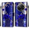 KENHONER Custodia per Xiaomi Redmi A3, Farfalla | Portafoglio Pelle PU, Magnetica, Resistente Agli Urti, Scomparto Carte Credito, Pieghevole, Flip Libro, Motivo