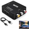 Wxuiqaz Adattatore da HDMI a RCA AV, convertitore da HDMI a RCA composito CVBS, video/audio 720p/1080p, supporto PAL/NTSC per Xbox 360, Xbox One, PS3, PS4, PS5, DVD, Android TV Box, Fire Stick, Roku, proietto