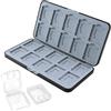 REBECCAGIBSON 1 custodia per schede di memoria, porta carte, portatile, colore nero, compatibile con 20 scomparti per schede SD e 20 scomparti per schede micro SD