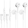 WJXRTPF 2 Pack Cuffie USB C per iPhone 17, Hi-Fi Stereo Auricolari USB C con Filo