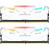 Timetec Pinnacle Konduit RGB 32GB KIT (2x16GB) DDR4 3200MHz PC4-25600 CL16-18-18-38 XMP2.0 Overclocking 1.35V Dual Rank Compatibile per AMD e Intel Desktop Gaming PC Modulo di memoria - Bianco
