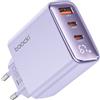 toocki GaN - Caricatore USB C, 3 porte, 67 W, alimentatore di rete USB C con display a LED per MacBook, iPhone 17 Pro Max, Galaxy S24 Ultra/S23, Switch, laptop, telefoni cellulari, ecc. (viola)
