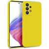 MyGadget Cover per Samsung Galaxy A53 5G - Custodia in Silicone Morbido a Doppio Strato - Case con Protezione Fotocamera & Fodera Interna Antigraffio - Giallo