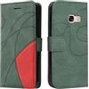 Fatcatparadise Cover per Samsung Galaxy A3 2017 / A320, Flip Caso in PU Pelle Case Cover Libro Portafoglio Protettiva Custodia con TPU Antiurto,[Kickstand][Slot per Schede][Chiusura Magnetica] (Verde)