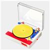 TINYL (タイノ) TiNYL Play Pro Tutto in Uno Lettore Disco Vinile con Altoparlante Bluetooth integrato, Giradischi con Stile Classico Memphis, 3 Velocità di Funzionamento, preamplificatore Phono commutabile integrare