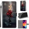 KENHONER Custodia per Samsung Galaxy A50, fiamma rosa | Portafoglio Pelle PU, Magnetica, Resistente Agli Urti, Scomparto Carte Credito, Pieghevole, Flip Libro, Motivo